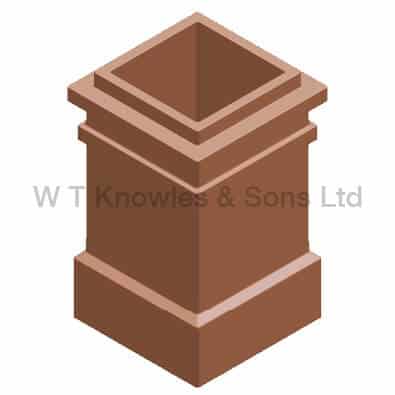 Plain Square Pot – 2 Beads