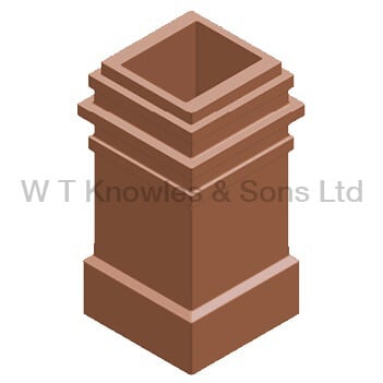 Plain Square Pot – 3 Beads